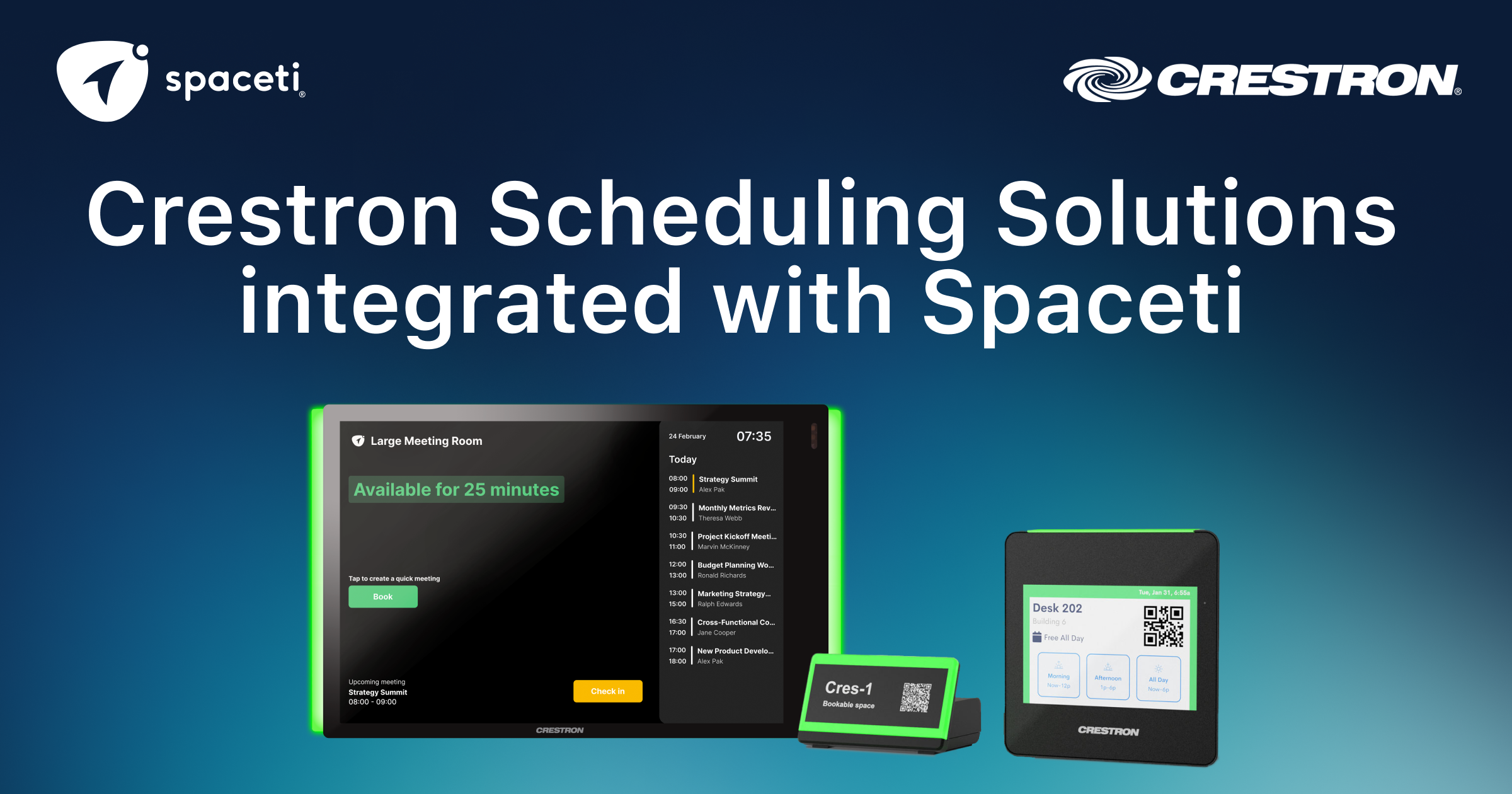 Showcase of Spaceti and Crestron integration