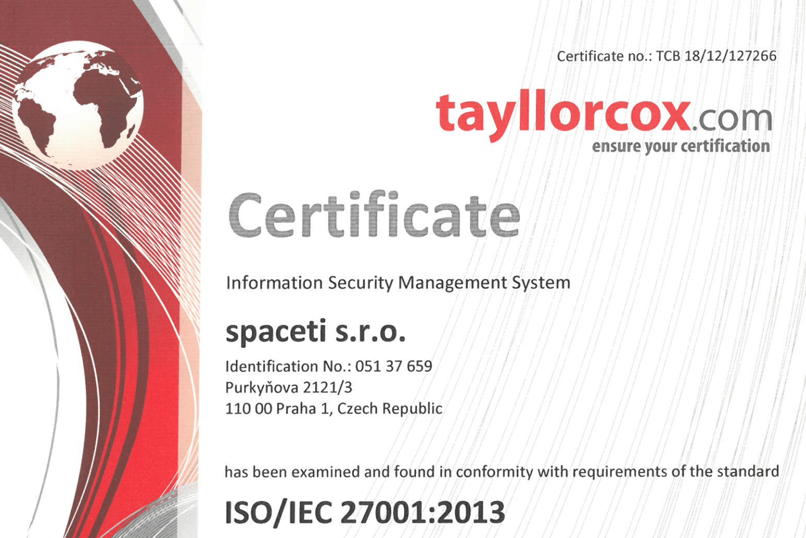ISO27001:2013 Certification